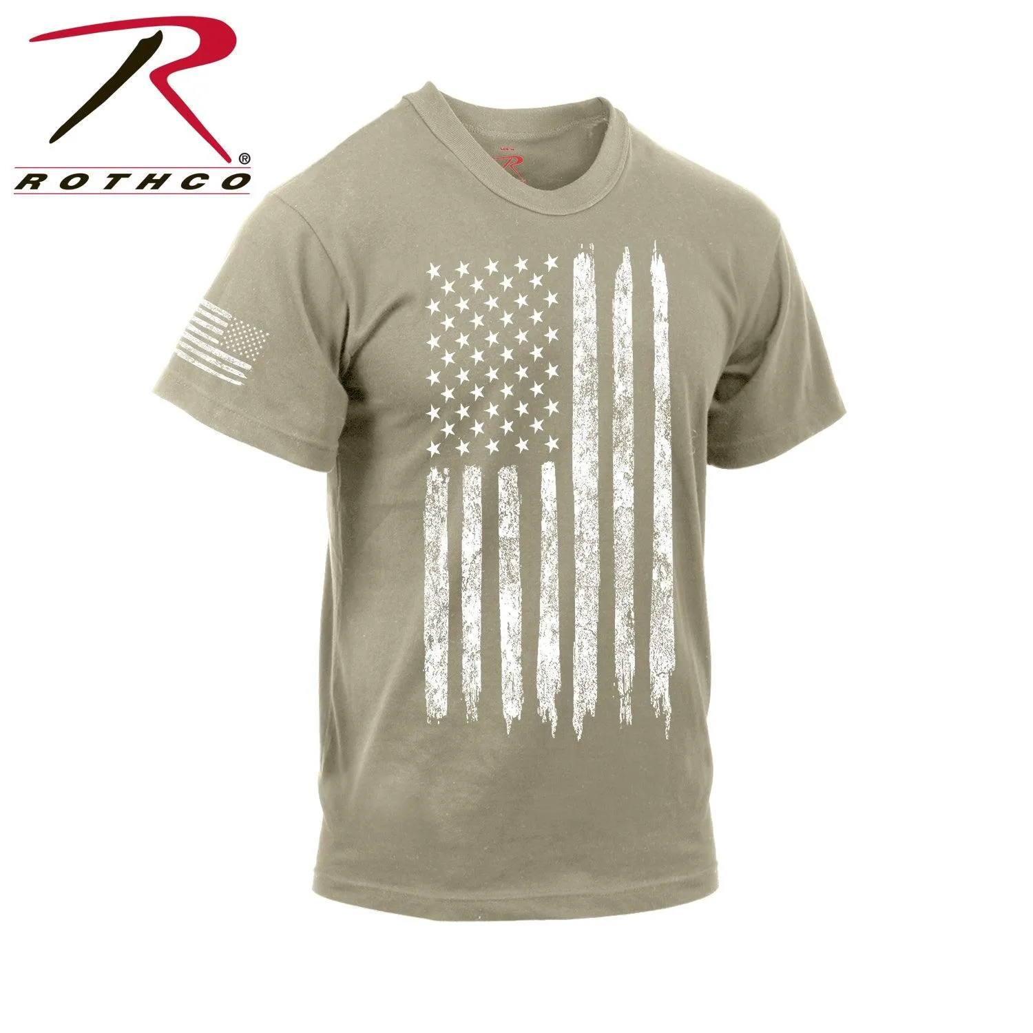 Distressed US Flag Athletic Fit T-Shirt