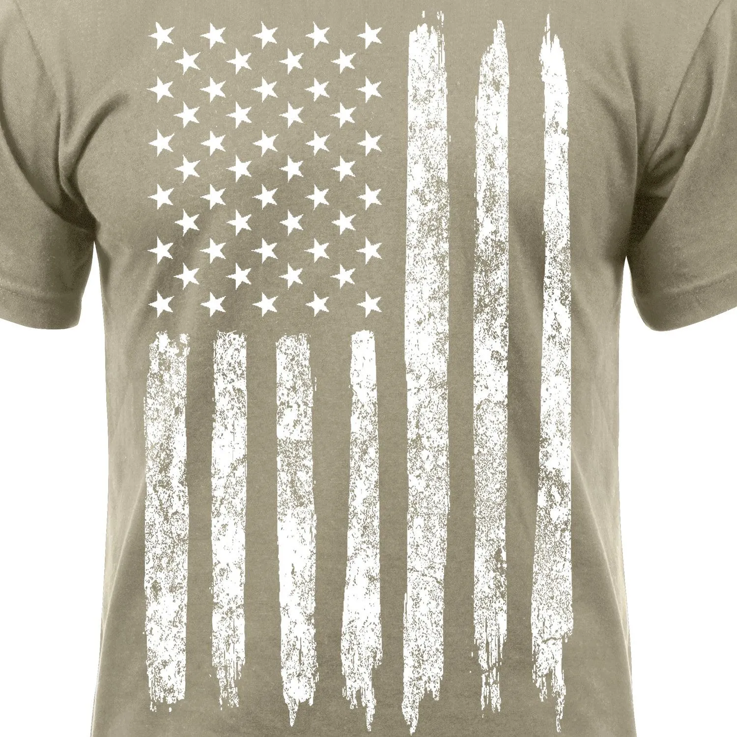 Distressed US Flag Athletic Fit T-Shirt