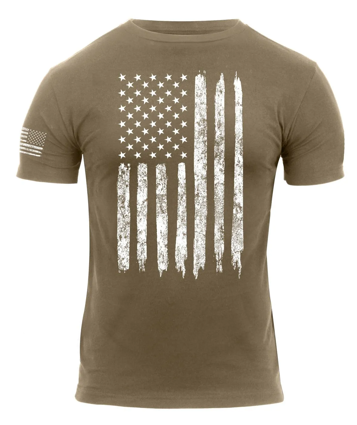 Distressed US Flag Athletic Fit T-Shirt