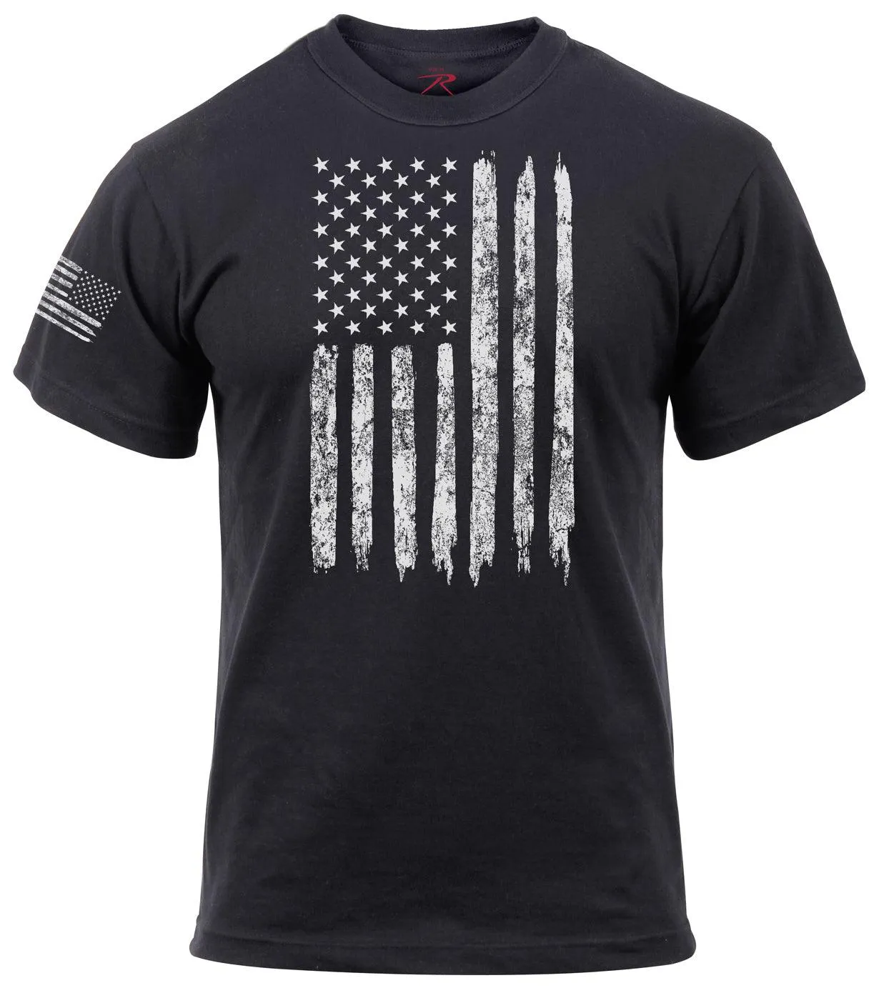 Distressed US Flag Athletic Fit T-Shirt