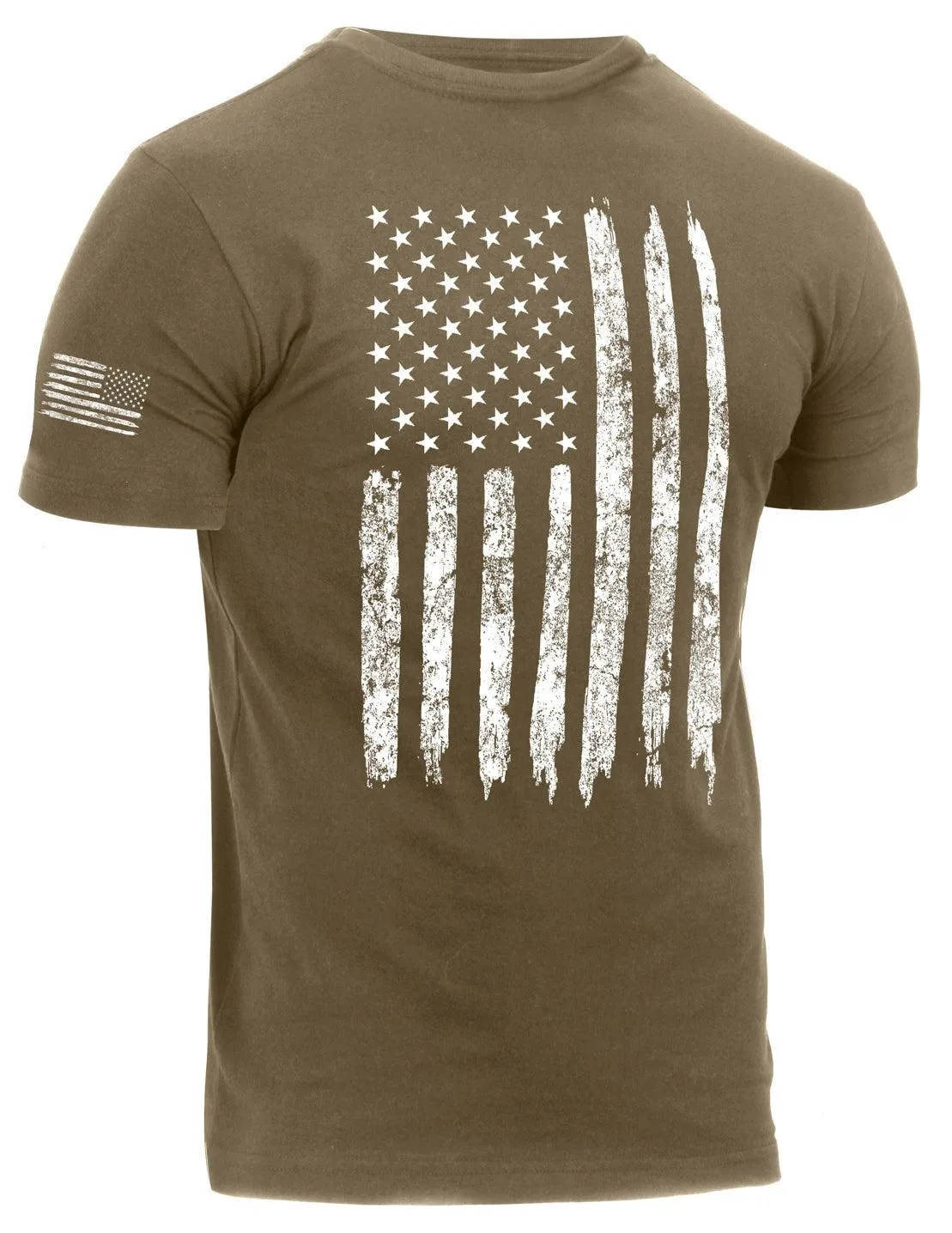 Distressed US Flag Athletic Fit T-Shirt