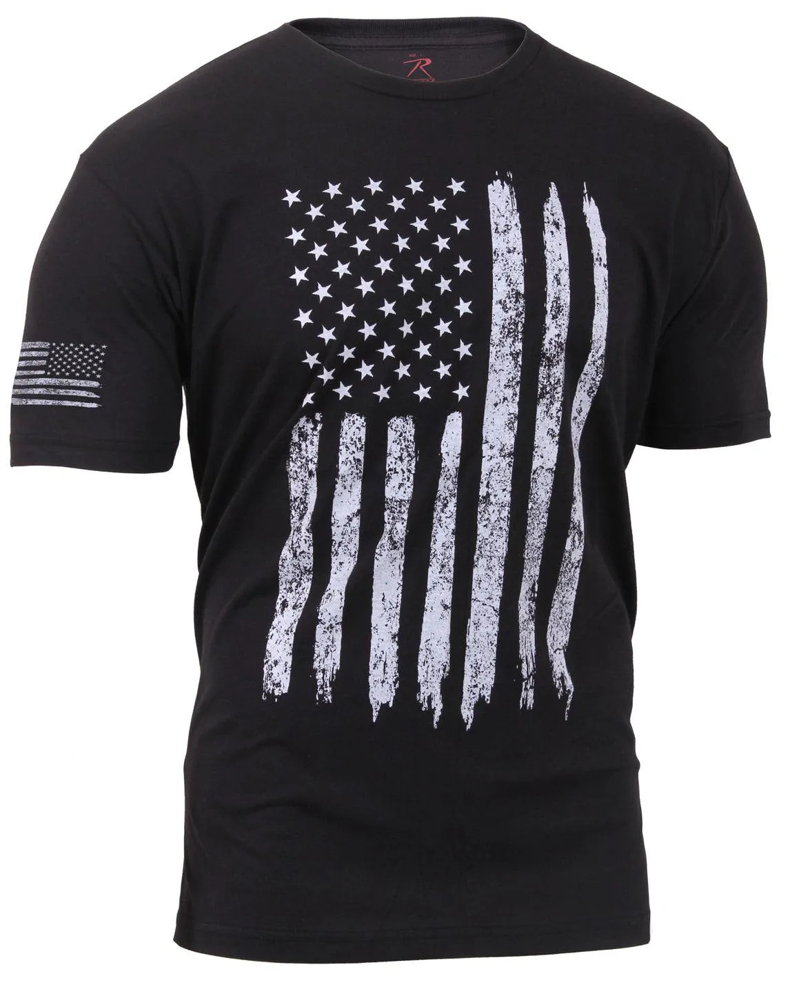 Distressed US Flag Athletic Fit T-Shirt