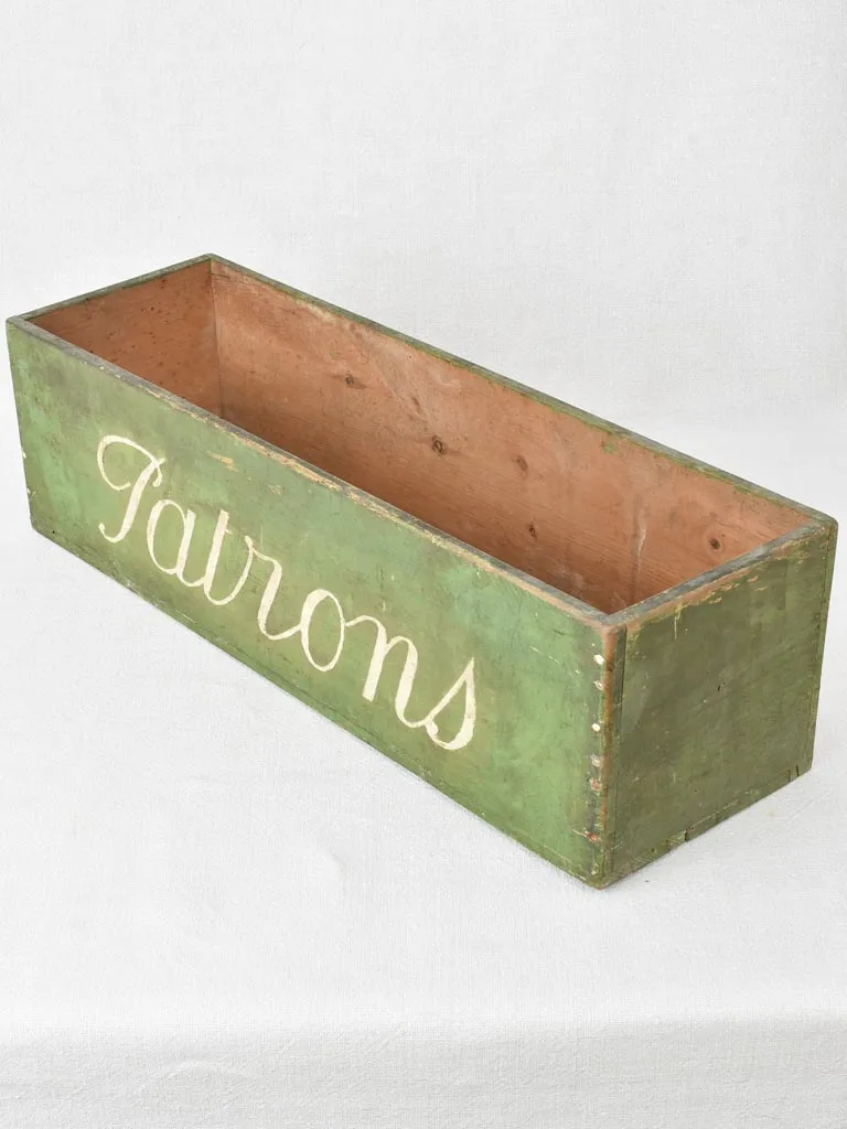 Early 20th century tailor's pattern box 'Patrons' 23¾"