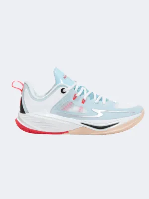 Erke Men Basketball Shoes White/Light Blue