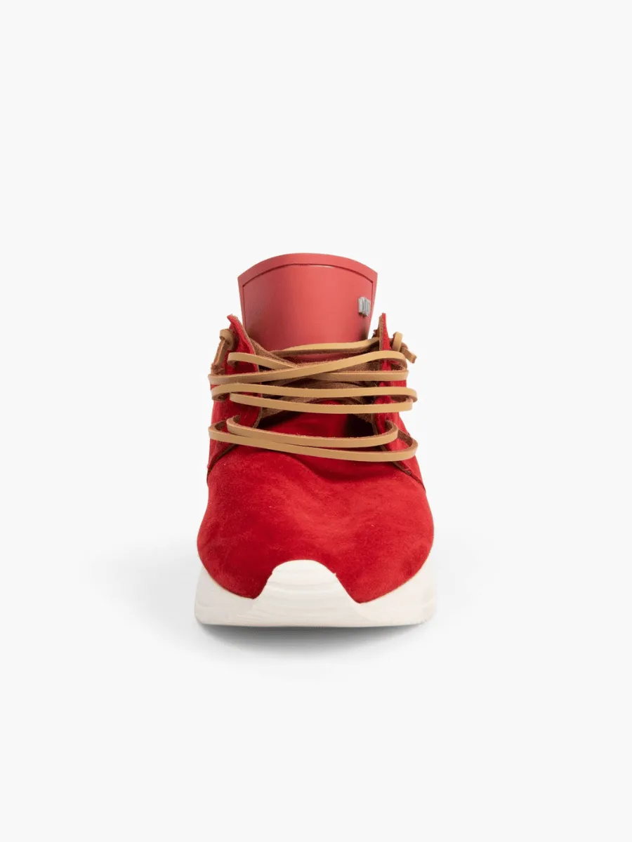 Esseutesse Suede Fringe Sneaker - Red