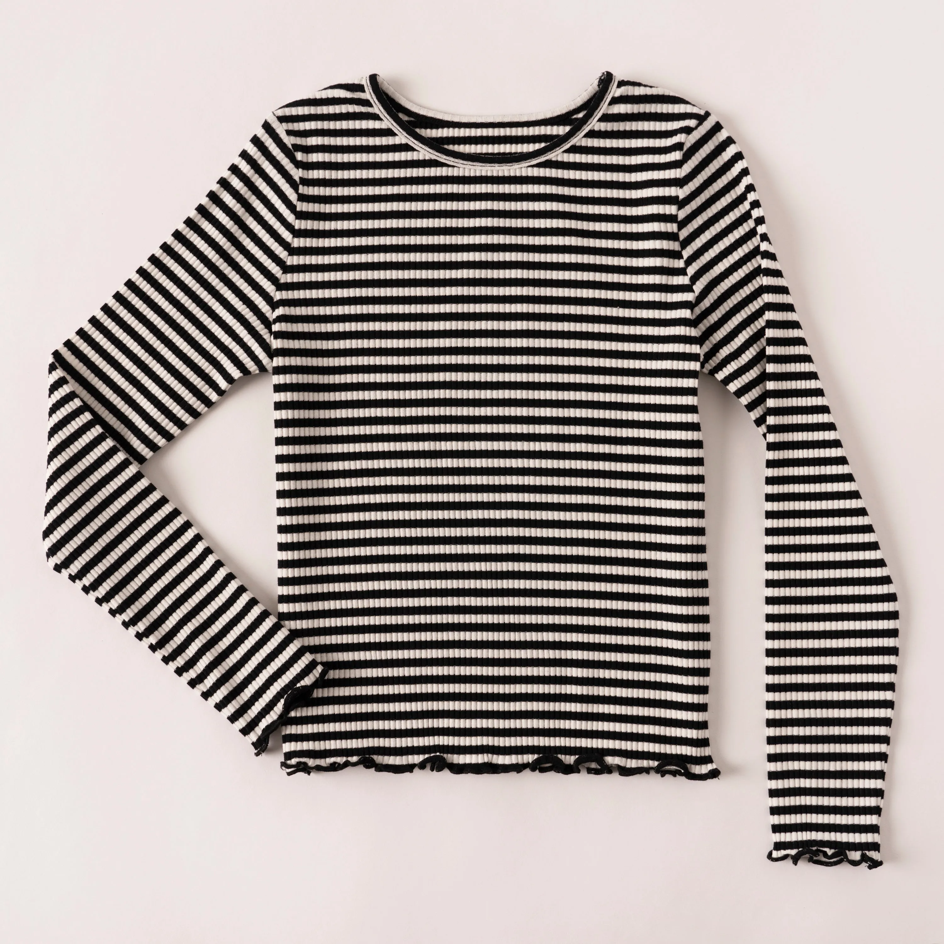 Even Stripe Lettuce Tee