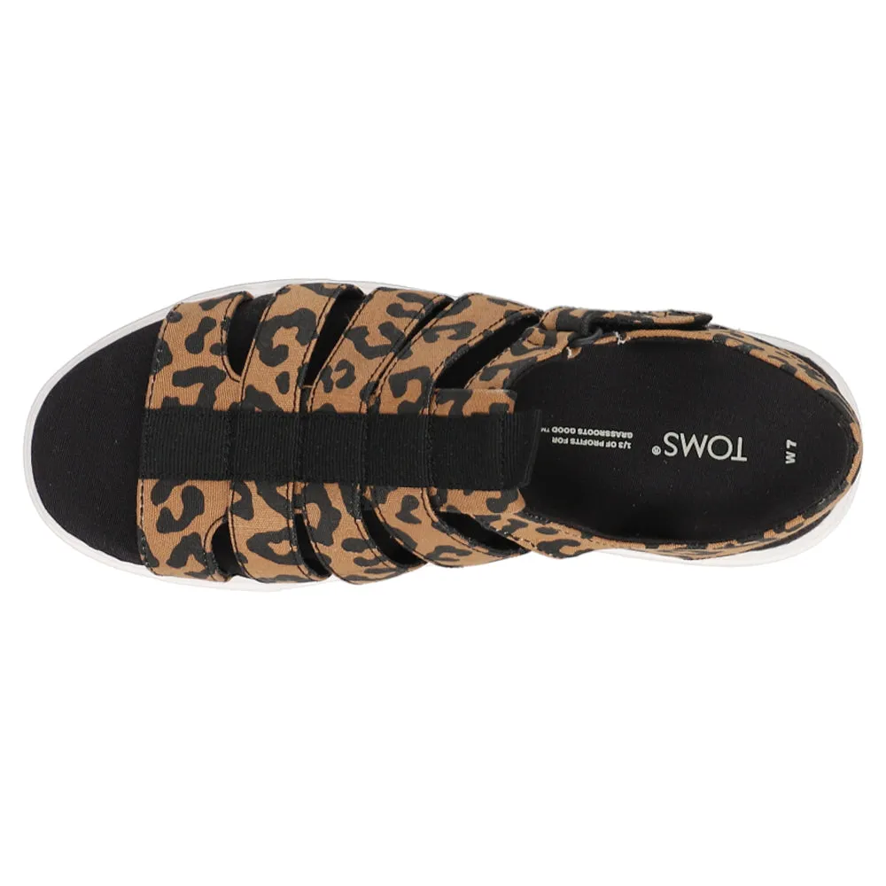 Fisherman Lug Leopard Print Platform Sandals