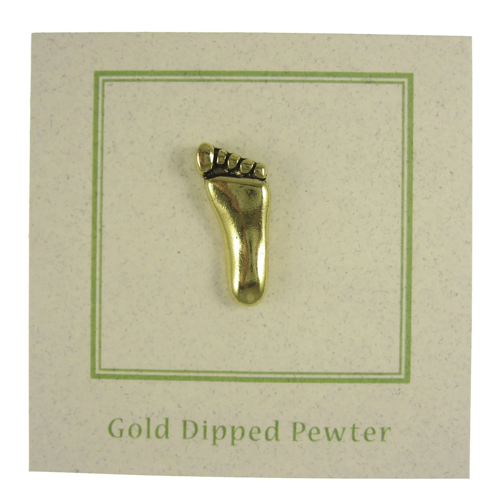 Foot Gold Lapel Pin