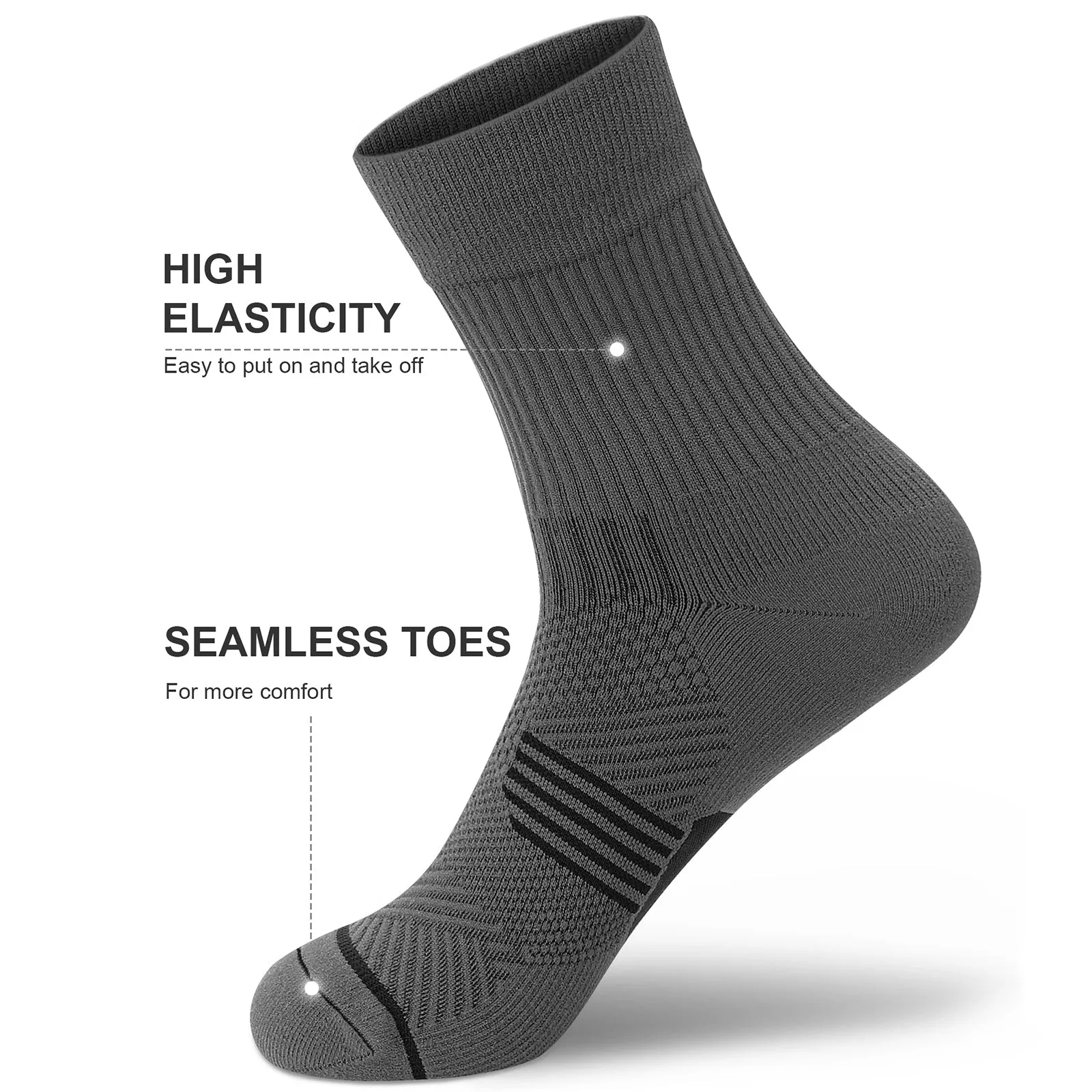 GECKOMAN x PAPLUS Compression Athletic Crew Socks