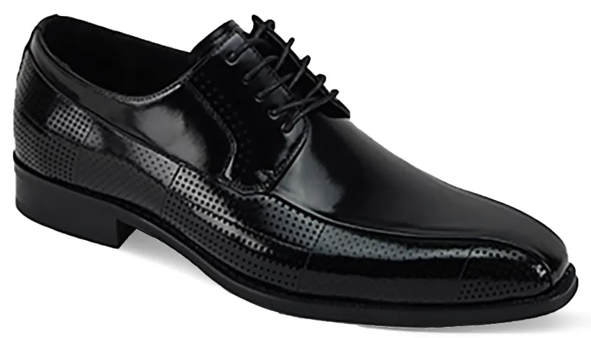 Giovanni Oliver Perforated Derby Leather Dress Shoe