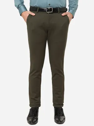 Green Solid Slim Fit Club Wear Trouser | JB Studio