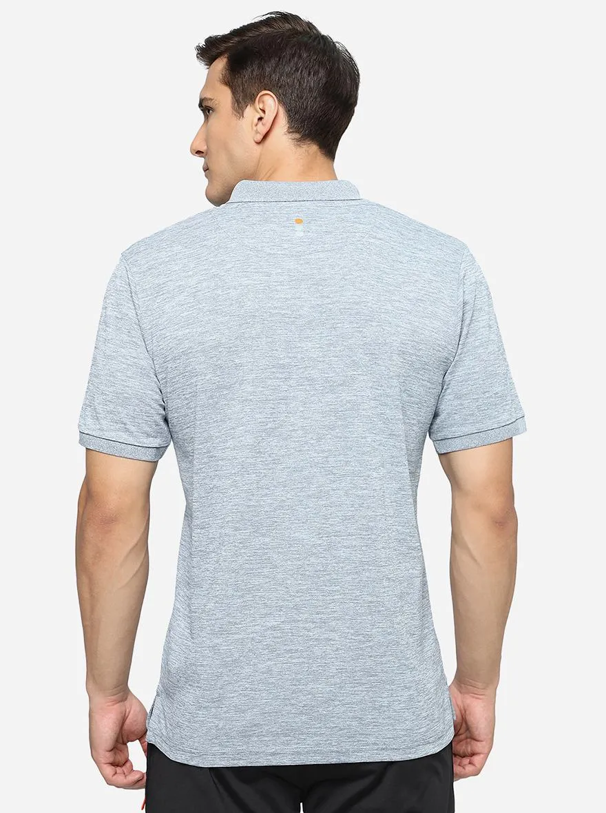 Grey Melange Solid Slim Fit T-Shirt | Jade Play