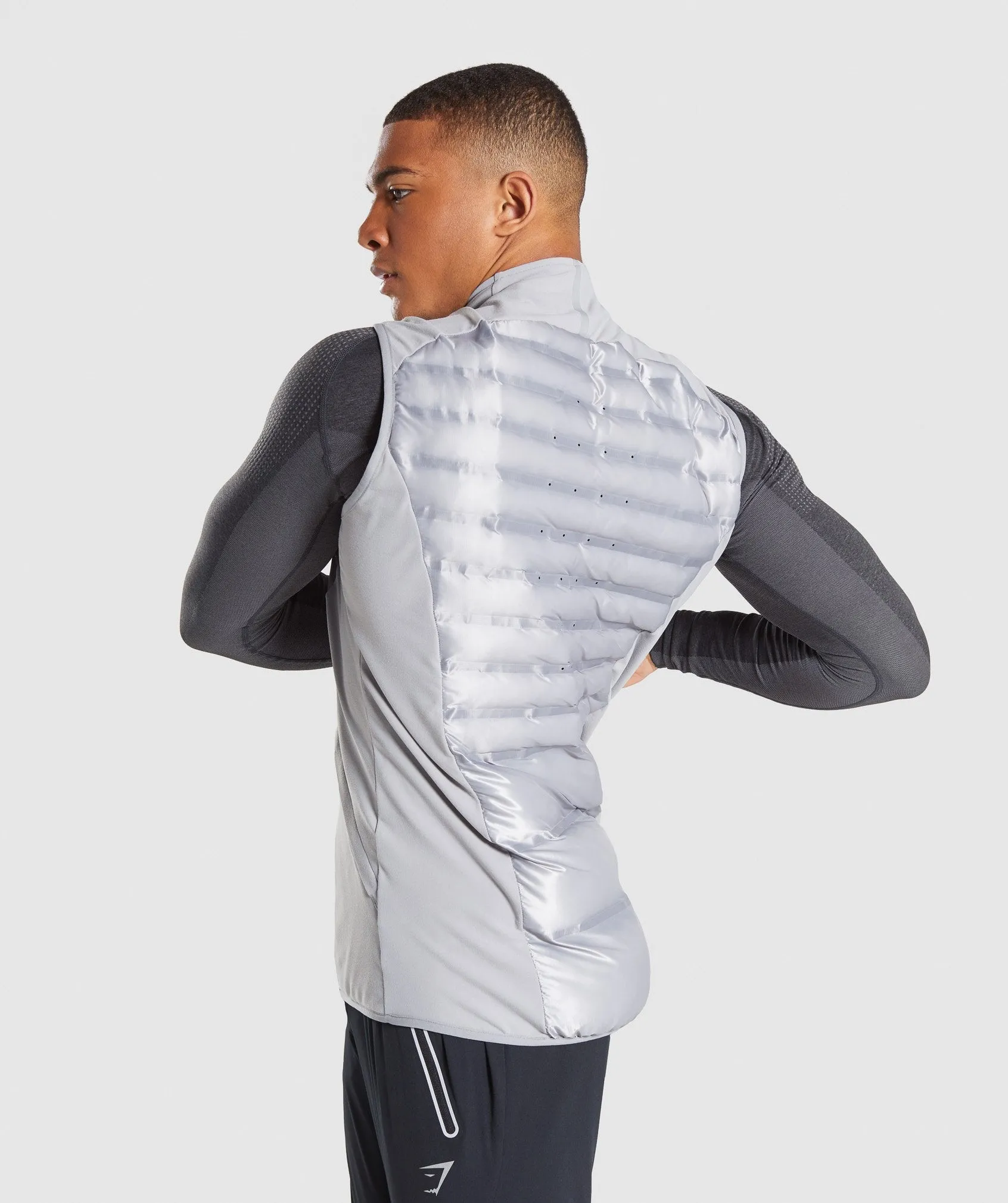 Gymshark Power Lightweight Gilet - Light Grey