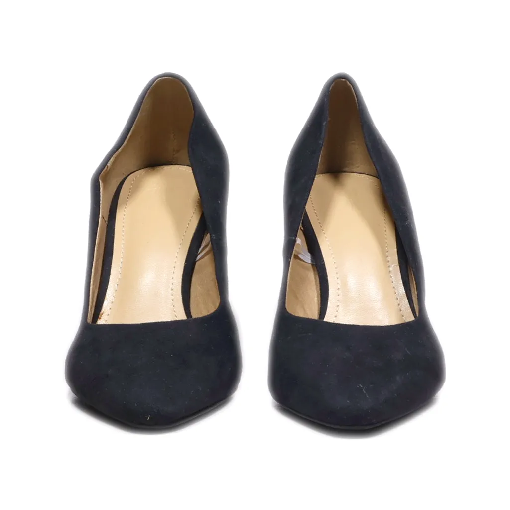 H&M Mid-Heel Shoes Suede Black Colour For Women