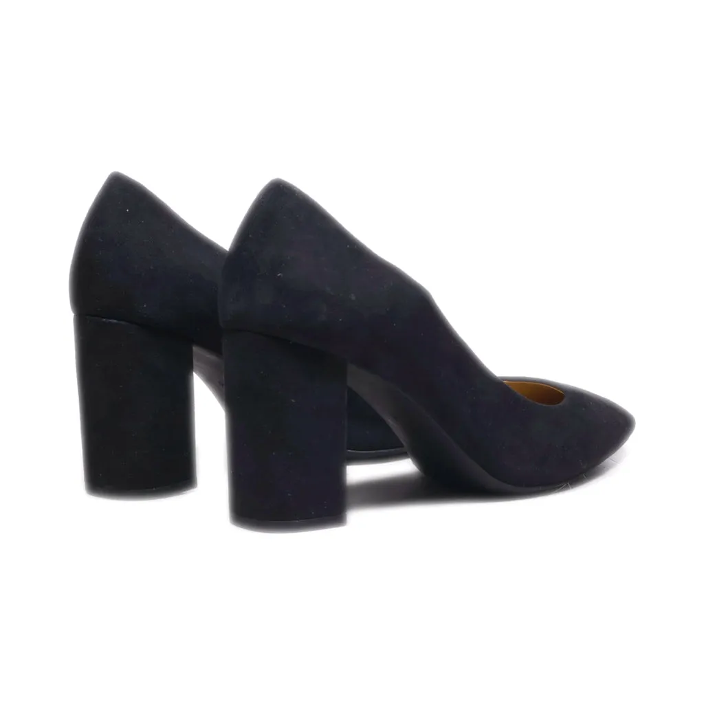 H&M Mid-Heel Shoes Suede Black Colour For Women