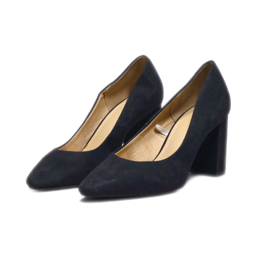 H&M Mid-Heel Shoes Suede Black Colour For Women