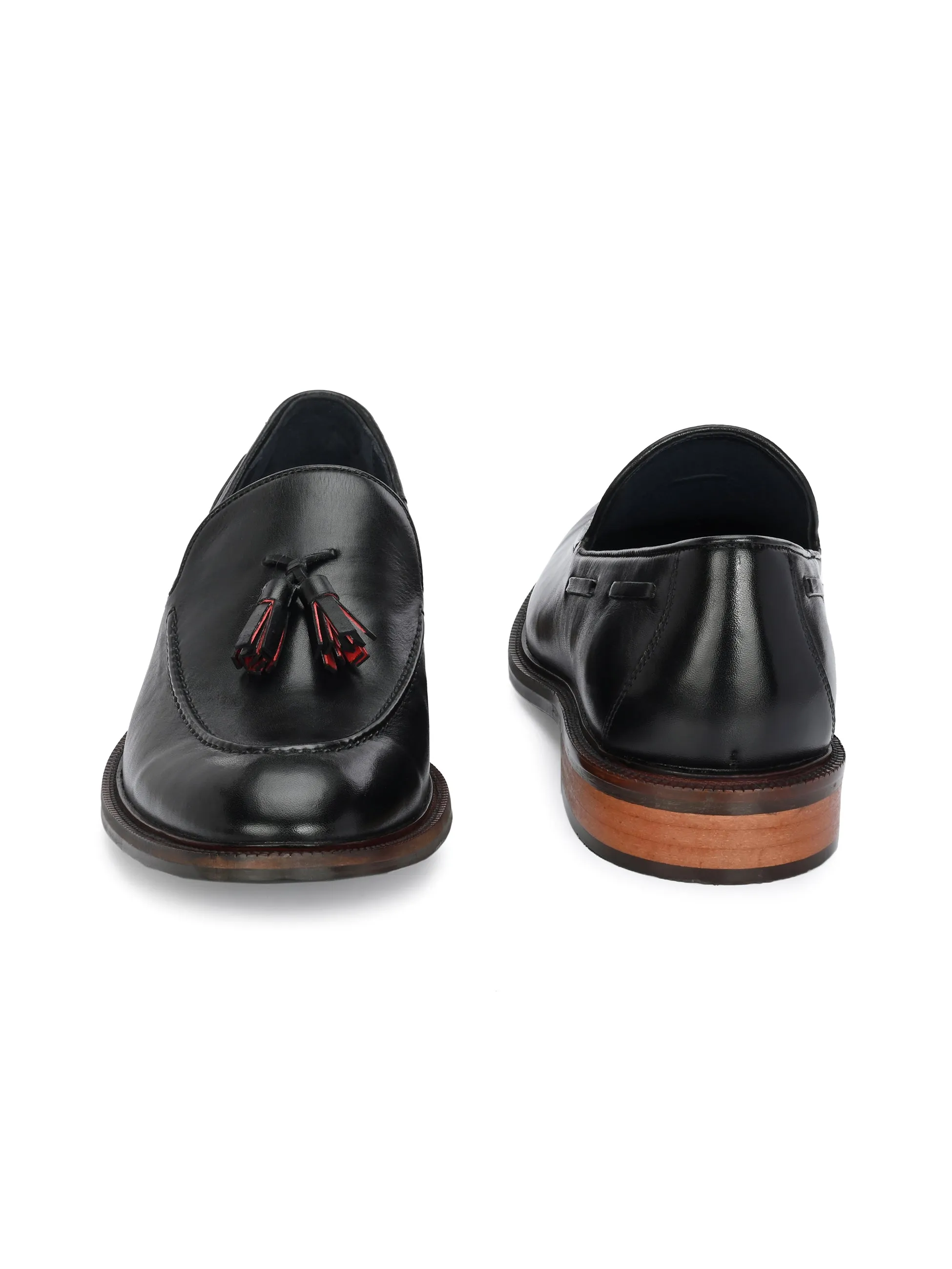 HITZ3151-Men's Black Leather Party Wear Shoes