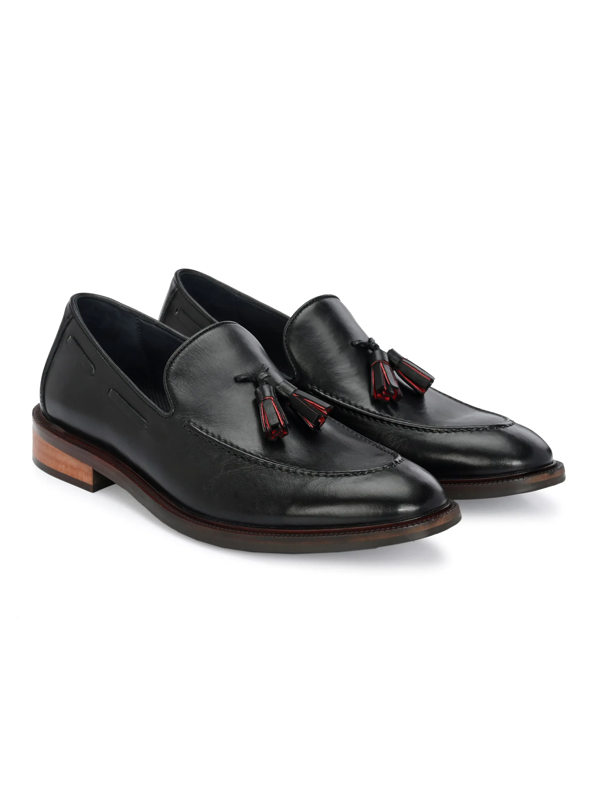 HITZ3151-Men's Black Leather Party Wear Shoes