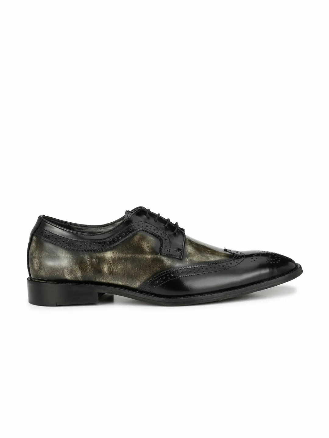 HITZ7111 Men's Black Leather Formal  Lace-Up Shoes