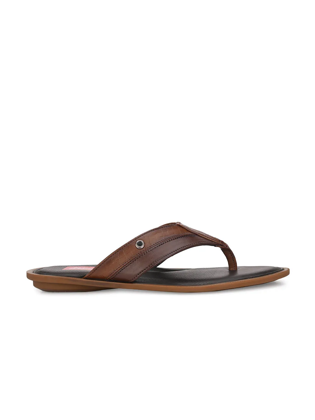 HITZMS_5815 Men's Brown Synthetic Daily Wear Open Slipper