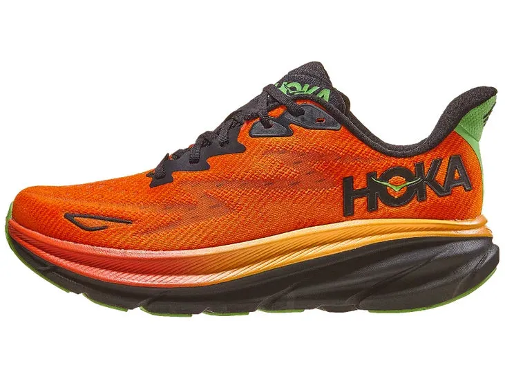 Hoka | Clifton 9 | Men's | Flame/Vibrant Orange