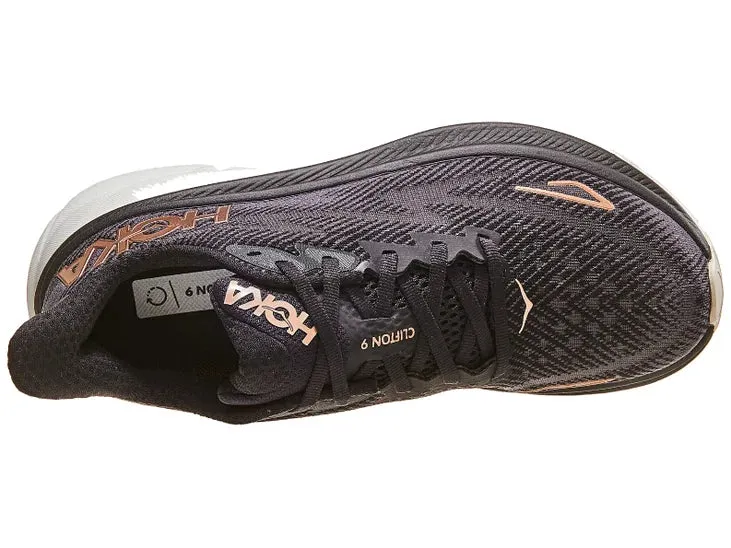 Hoka | Clifton 9 | Women's | Black/Rose Gold