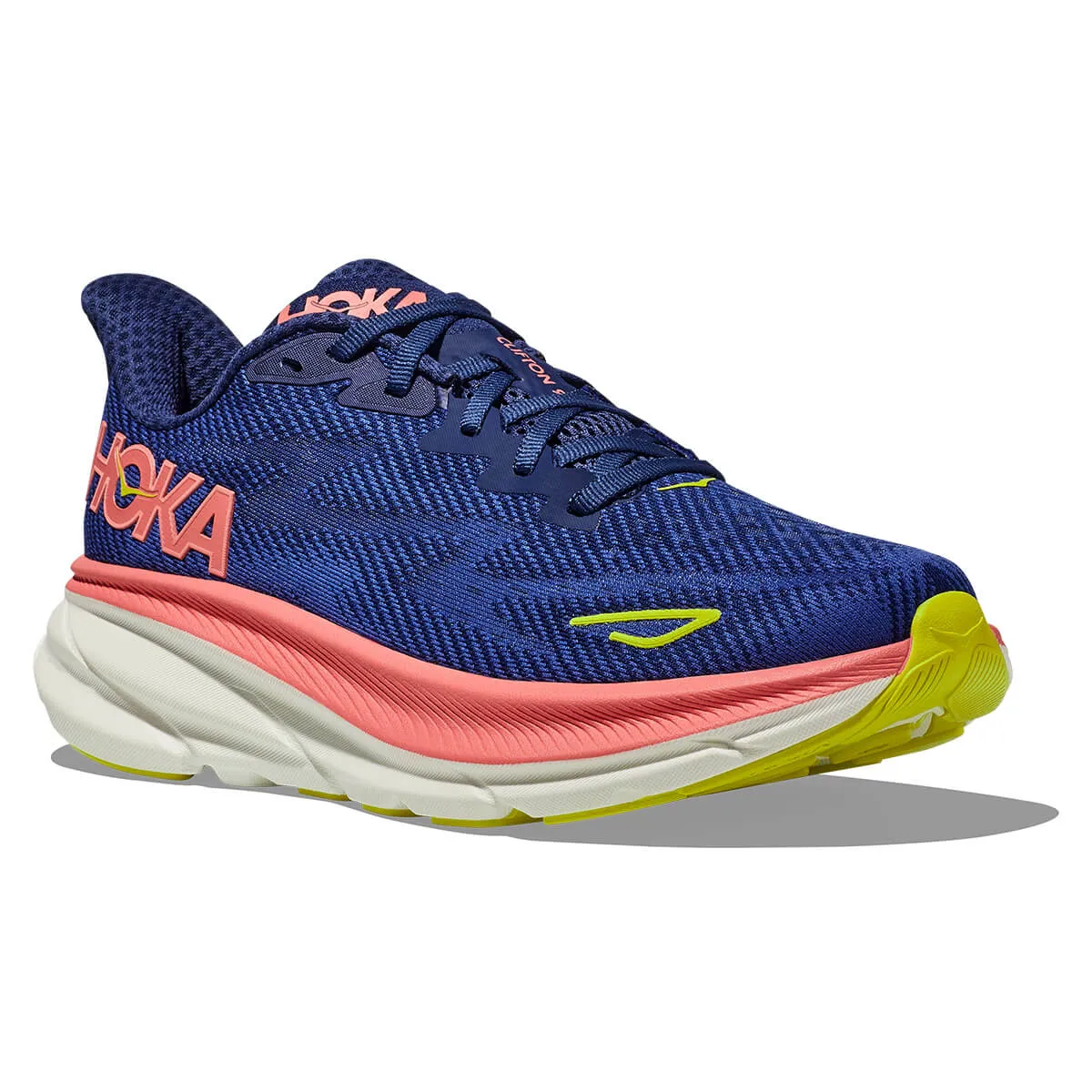 Hoka Clifton 9 Womens | Evening Sky / Coral