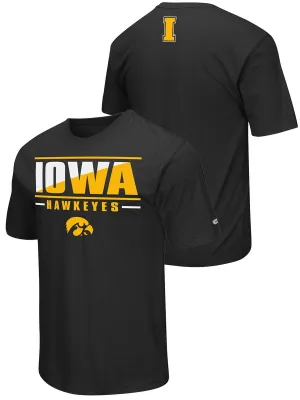 Iowa Hawkeyes Colosseum Black Lightweight Breathable Active Workout T-Shirt