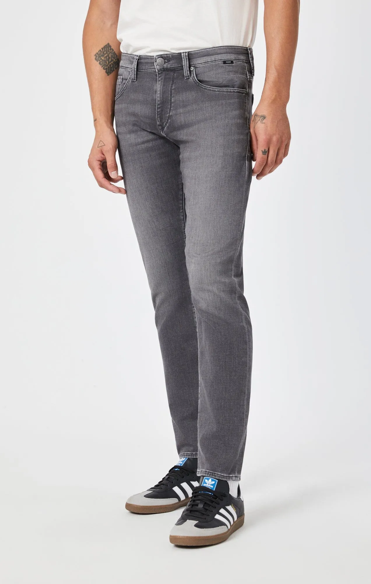 JAKE SLIM LEG IN SMOKE BRUSHED ATHLETIC