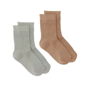 Jordan Socks, 2 Pack, Sage/Tan 8/10 YEARS