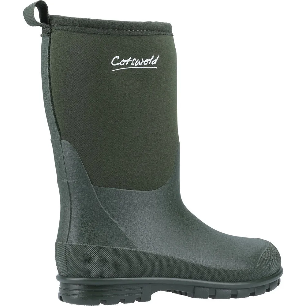 Junior Hilly Neoprene Wellingtons Boots Green