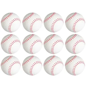 Kicko 2.5 Inch Baseball Stress Ball - 12 Pieces Squishy Sports Toy - Party s, Hand