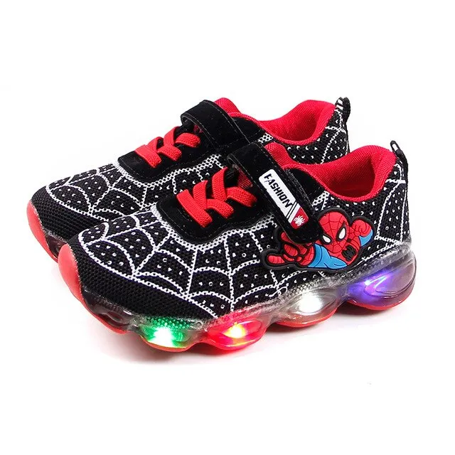 Led Spiderman Kids Shoes for Boys Girls