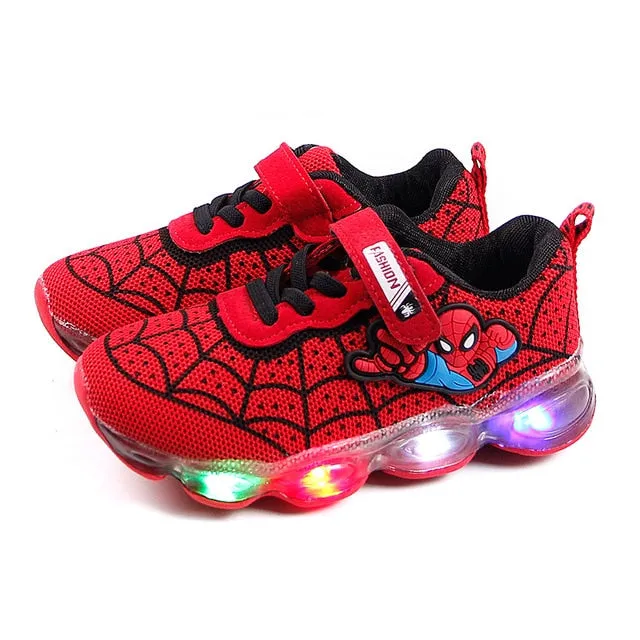 Led Spiderman Kids Shoes for Boys Girls