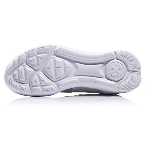 Li-Ning ABCM012-3 Female Basketball Shoes, Basic White/Grey