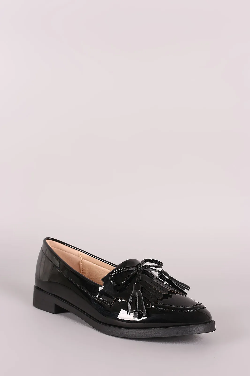 Liliana Patent Tassel Loafer Flat