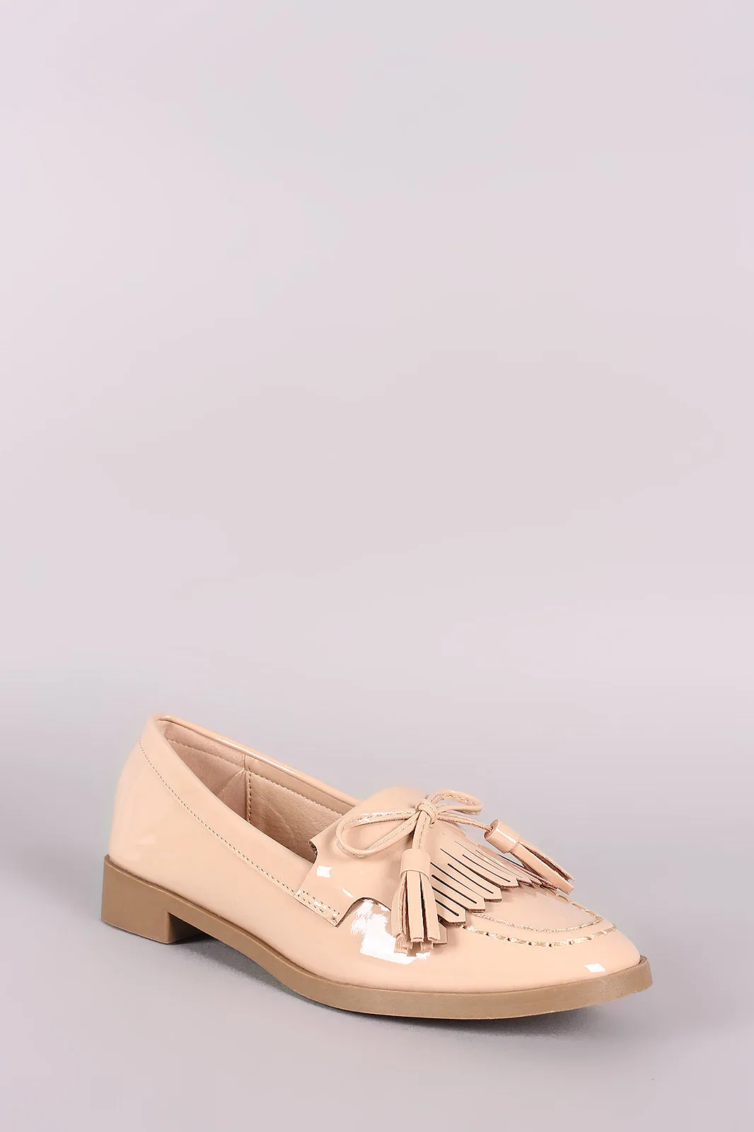 Liliana Patent Tassel Loafer Flat