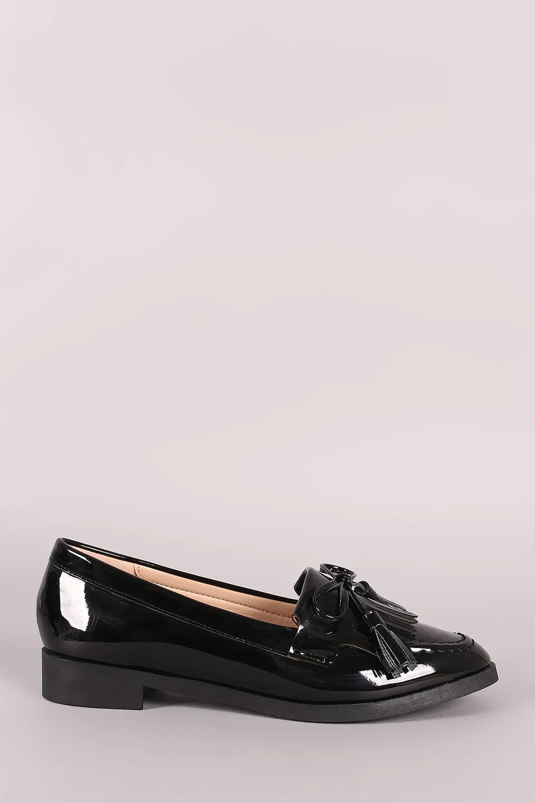 Liliana Patent Tassel Loafer Flat