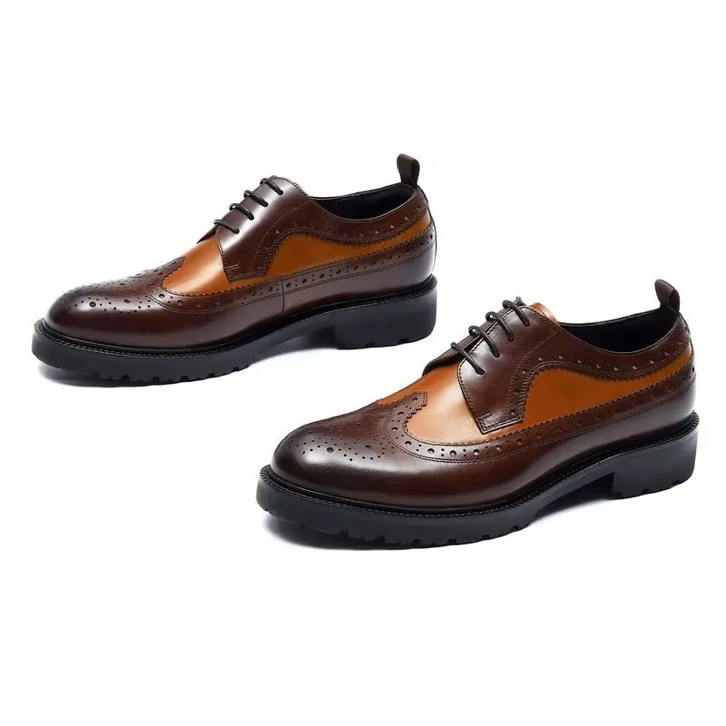 LuxeBrogue Exquisite Cow Leather Dress Shoes