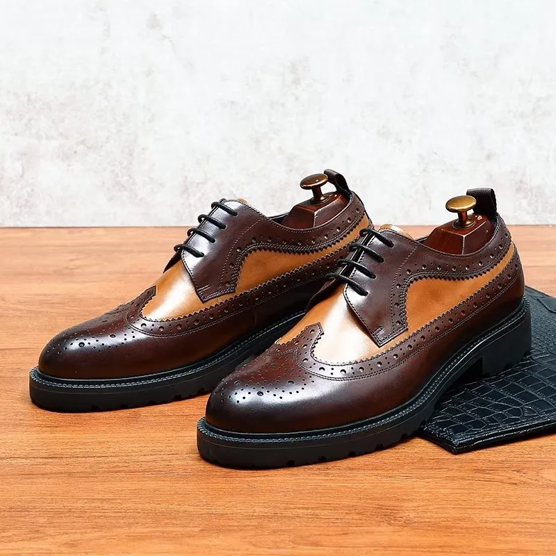 LuxeBrogue Exquisite Cow Leather Dress Shoes