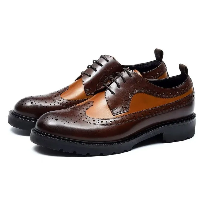 LuxeBrogue Exquisite Cow Leather Dress Shoes