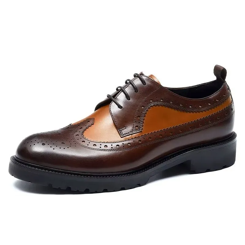 LuxeBrogue Exquisite Cow Leather Dress Shoes