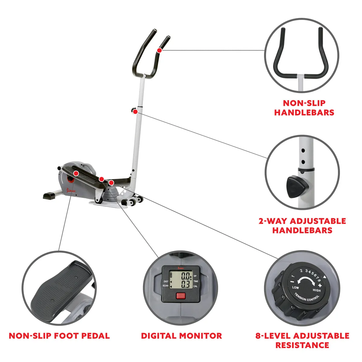 Magnetic Elliptical Machine Fitness Cross Trainer