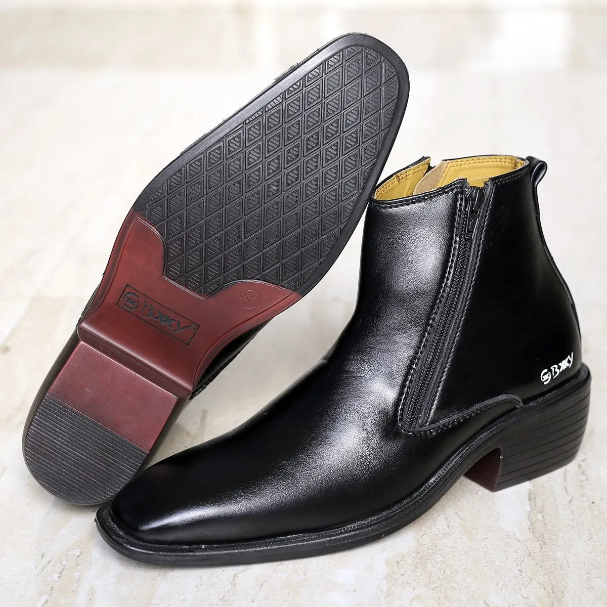 Men's Height Increasing Formal Wear Zipper Boots