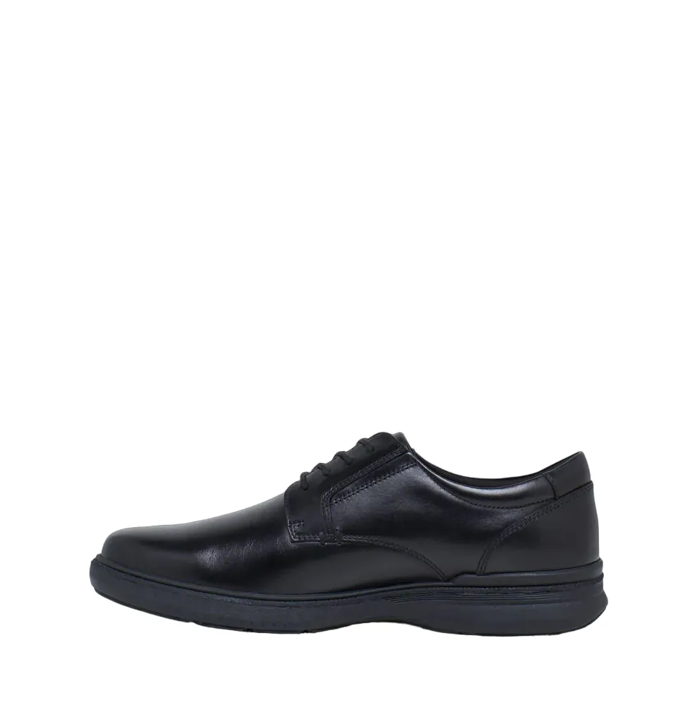 Mens Hush Puppies Legend Black Leather Dress Formal Lace Up Shoes