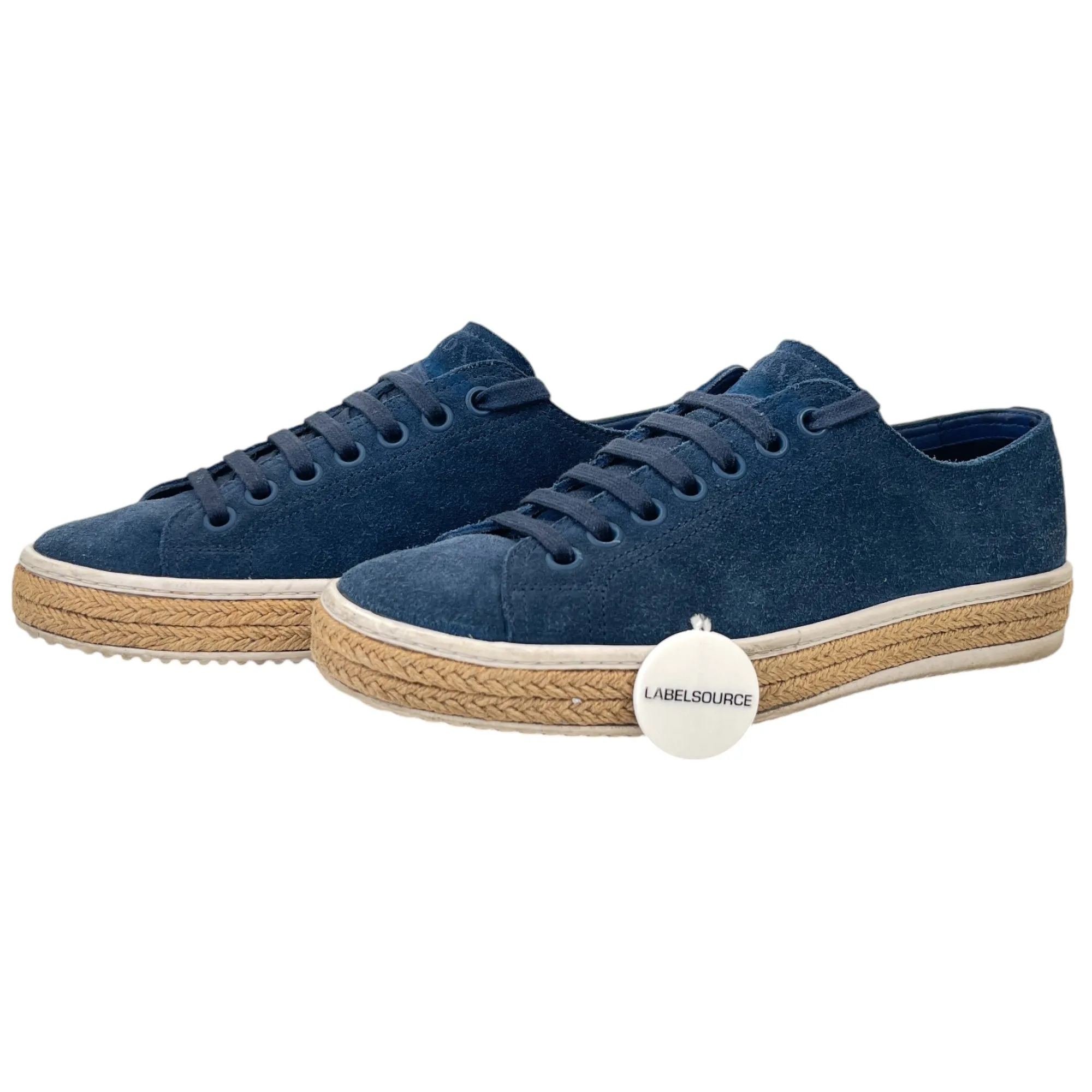 Men's Logo Suede Low Trainers Navy Size EU 41.5 / UK 7.5