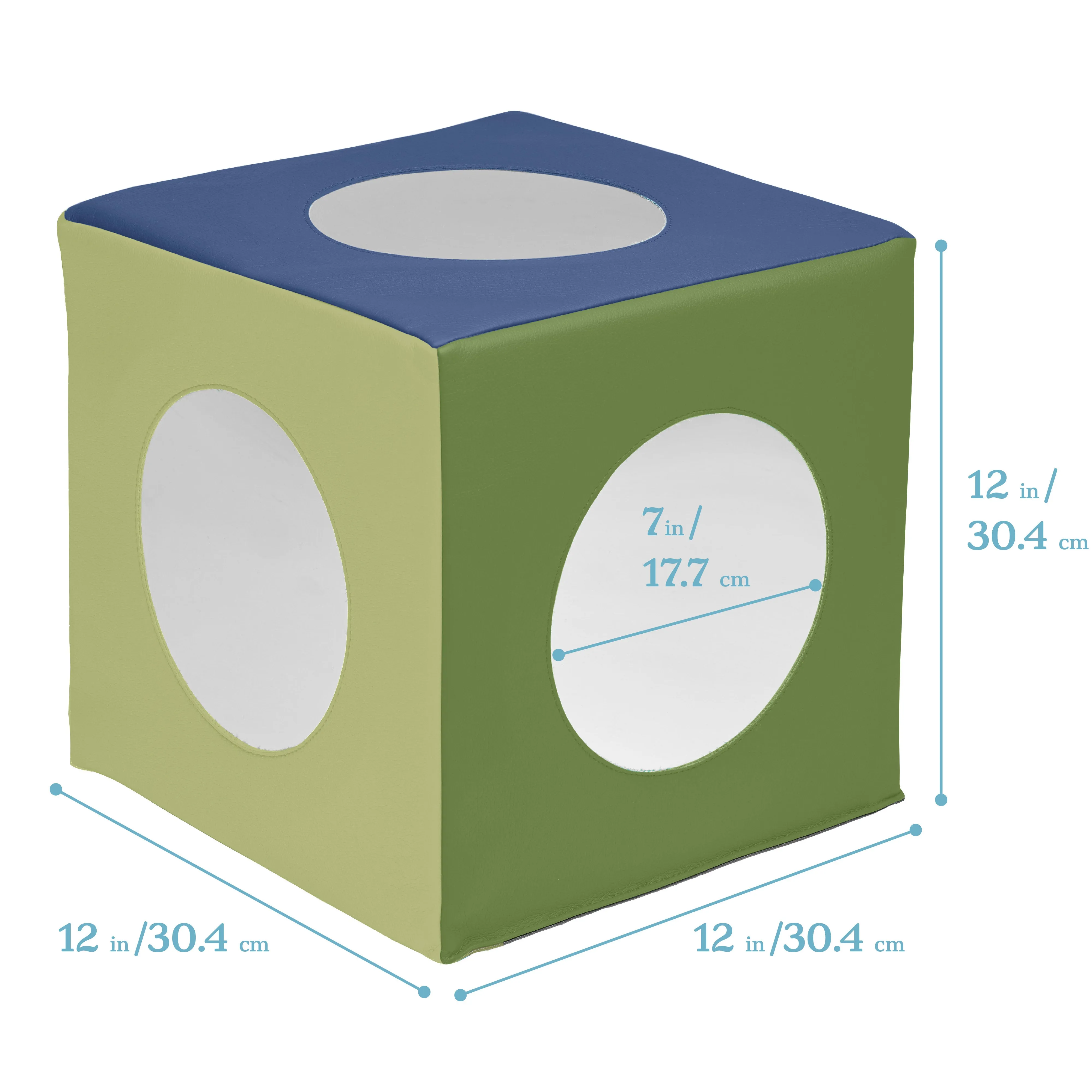 Mirror Cube, Soft Sensory Tummy Time Toy for Infants and Babies