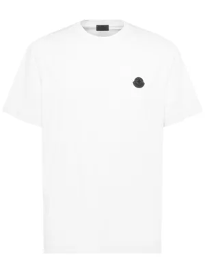 Moncler   Logo patch lightweight cotton t-shirt 