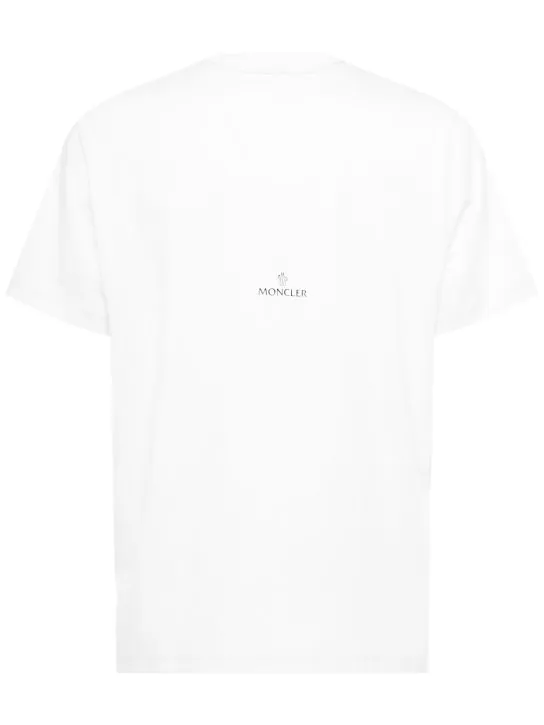 Moncler   Logo patch lightweight cotton t-shirt 