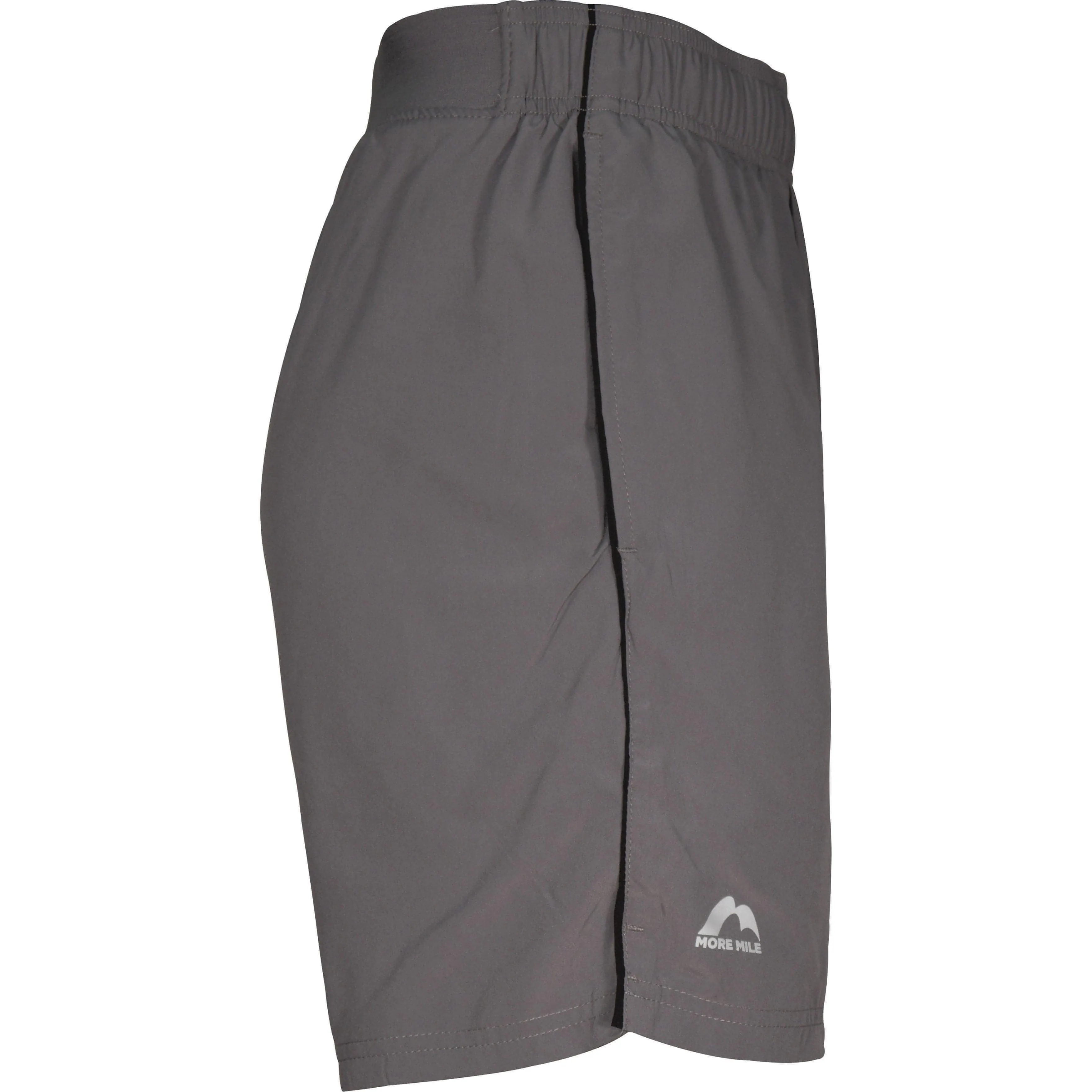 More Mile Action 7 Inch Mens Running Shorts - Grey